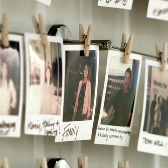 ServiceNow  employee polaroid wall