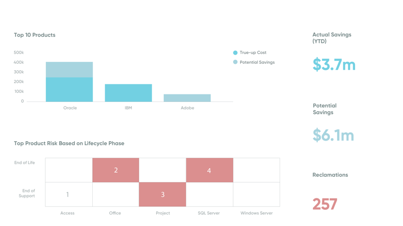 Software Asset Management dashboard