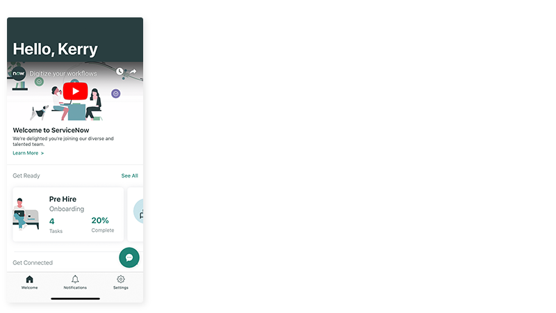 Onboarding app uses mobile device functionality