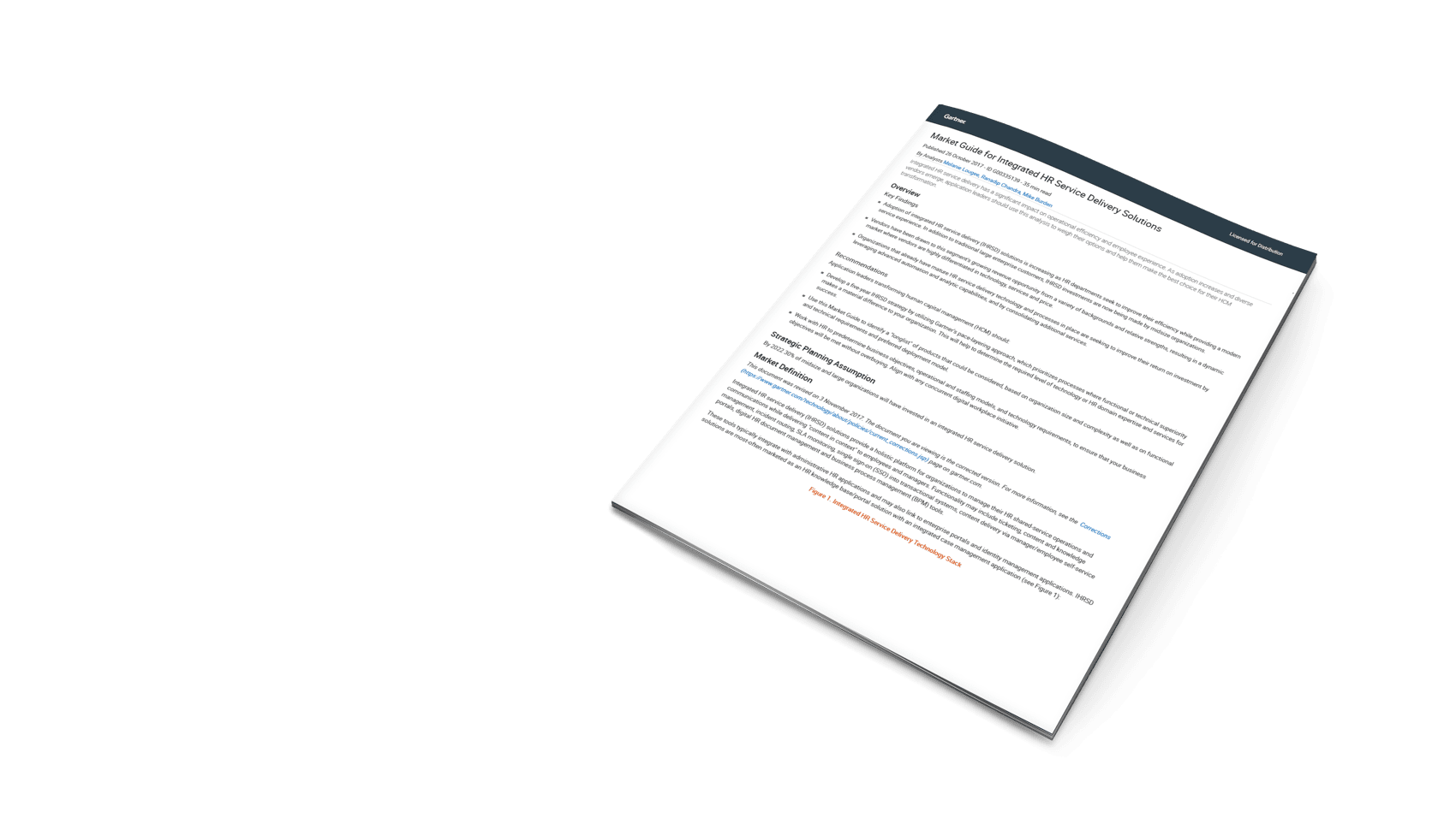 Gartner Market Guide for Integrated HR Service Delivery Solutions