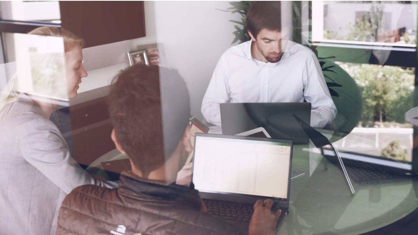 Two ServiceNow software engineers prepare for presentation