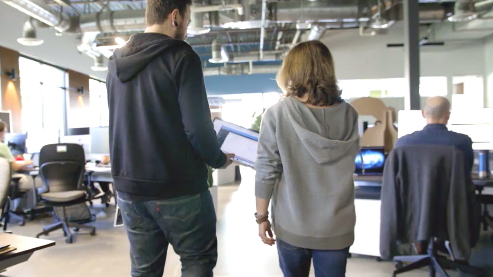 ServiceNow employees collaborating